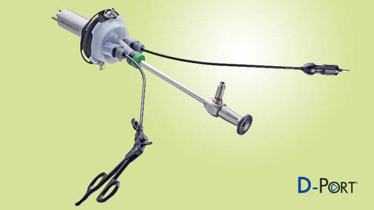 El D-PORT reutilizable ha sido diseñado y mejorado para la cirugía laparoscópica transanal. Esta plataforma permite también la resección del recto mediante una escisión mesorrectal total (EMT)