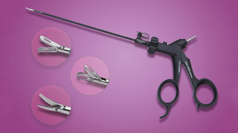 La serie de instrumentos CLICKLINE (3,5 mm Ø, longitud 20 cm) para la laparoscopia pediátrica